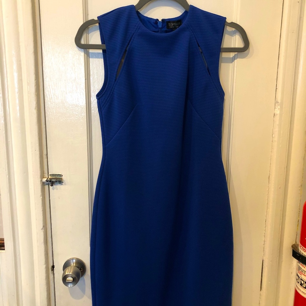 Midi Royal Blue Topshop Dress. New w/Tags